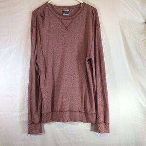 J.Crew Men’s Long Sleeve Pullover Size Large Maroon Red Heather Crewneck Casual